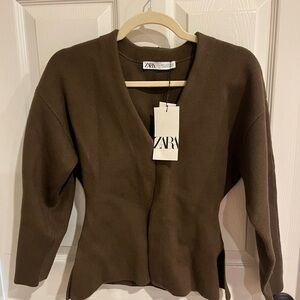 Zara Olive Green Women's Sweater